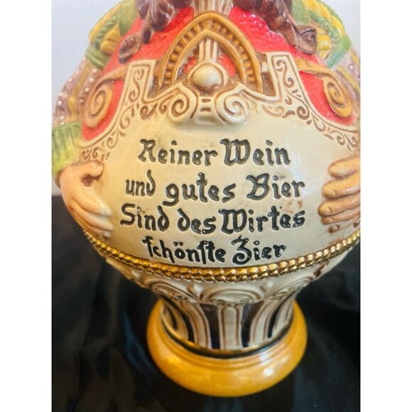 Vintage GERZ W. Germany German Beer Pitcher Stein Figurine w/Reiner Wein Proverb - Picture 6 of 7
